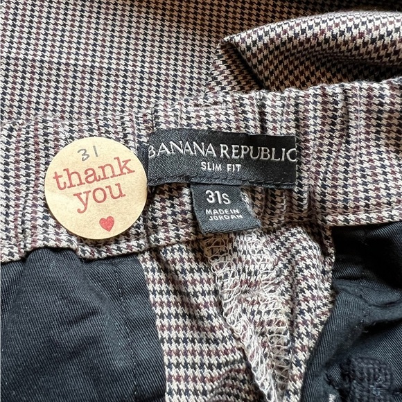 31 Banana Republic Houndstooth Trouser Pant Size 31s - Picture 12 of 13